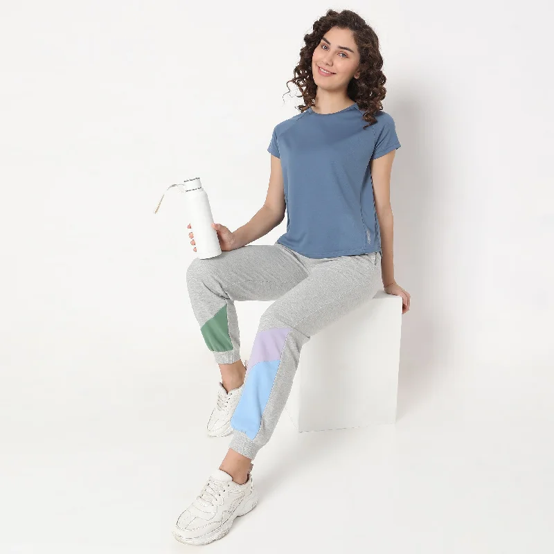 Regular Fit Solid T-Shirt Jersey Fabric Tulle Fabric Batik Fabric
