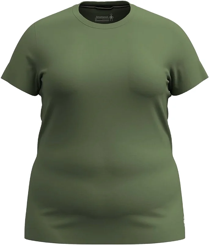Merino Plus Size Short Sleeve Tee - Women's|-|T-shirt à manches courtes grande taille en laine mérinos - Femme Satin Blend Silk Blend Wool Blend