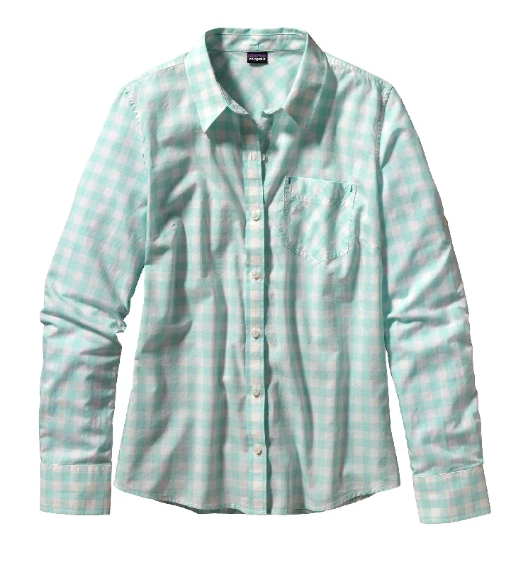 W's Long-Sleeved Brookgreen Shirt Houndstooth Herringbone Solid