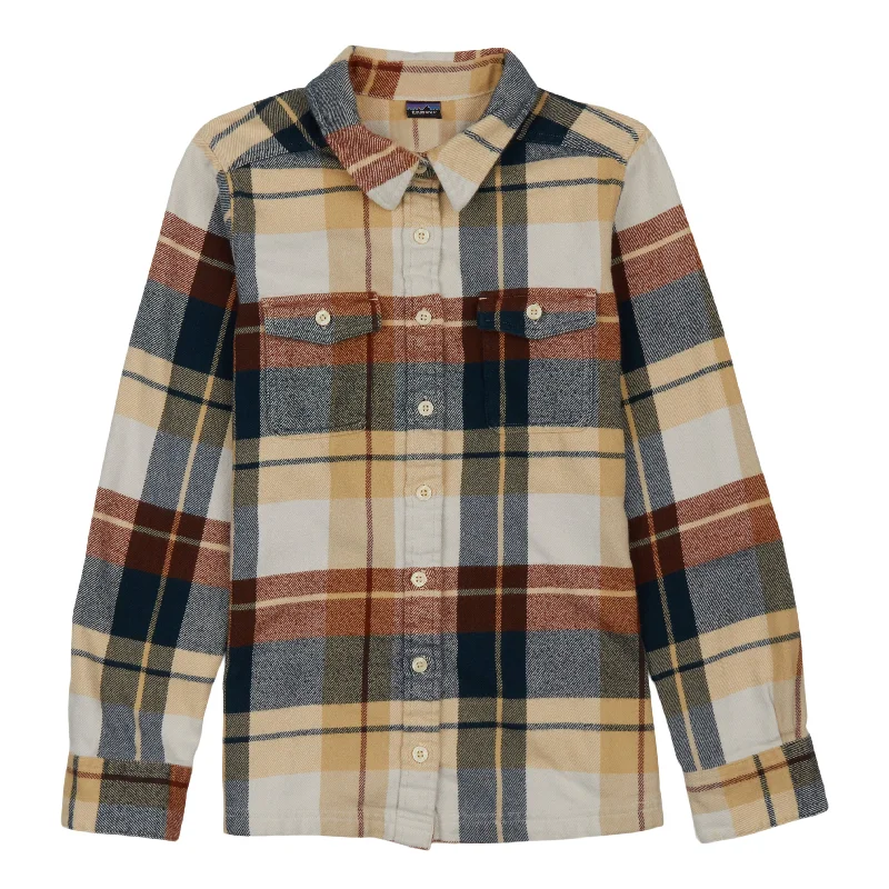 W's Long-Sleeved Fjord Flannel Shirt Handmade Hand-knitted Hand-woven