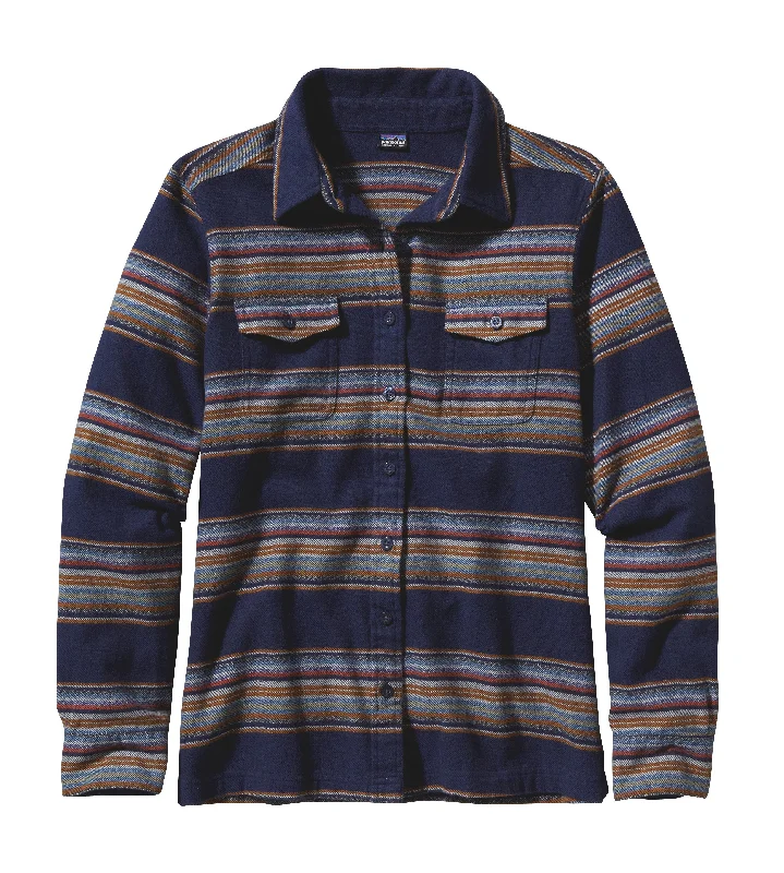 W's Long-Sleeved Fjord Flannel Shirt Zippered Buttoned Snapped