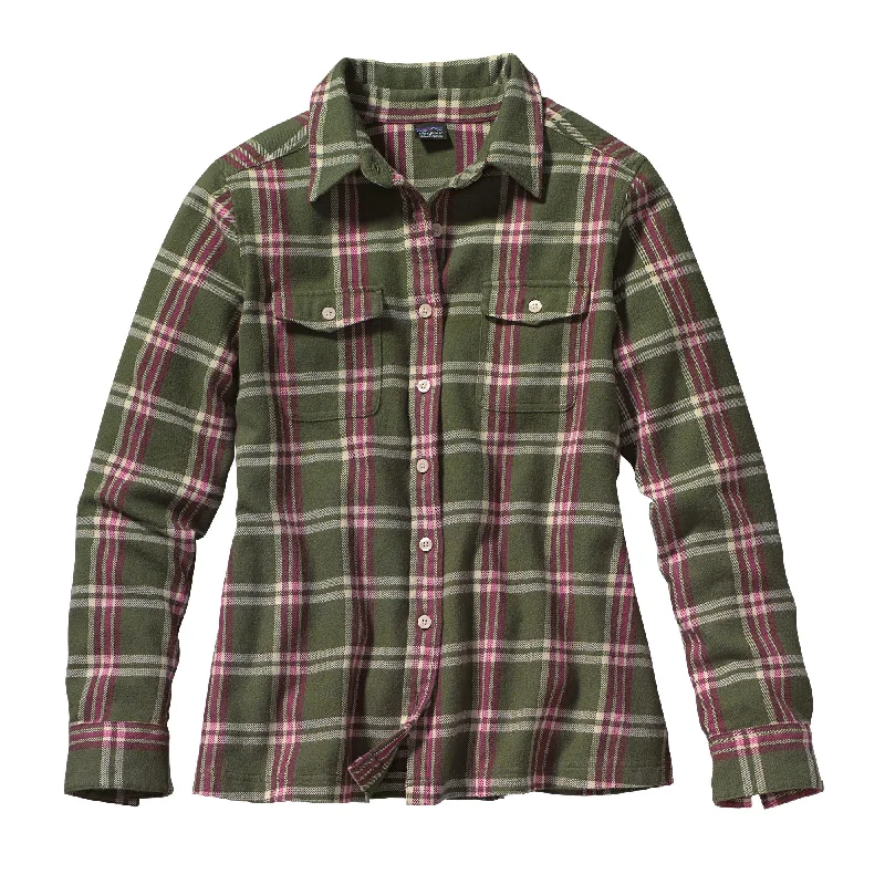 W's Long-Sleeved Fjord Flannel Shirt Houndstooth Herringbone Solid