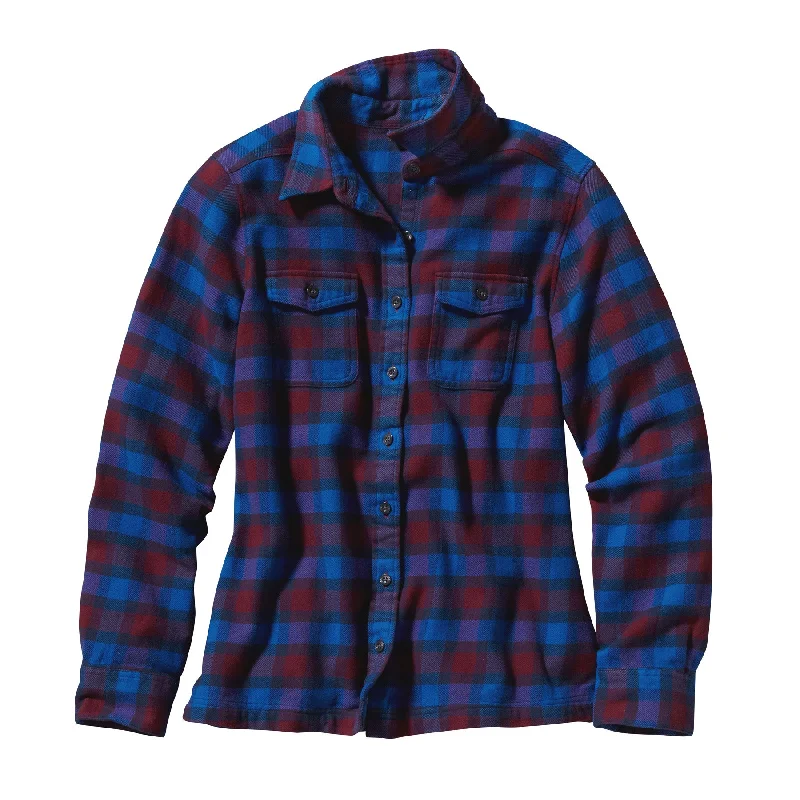 W's Long-Sleeved Fjord Flannel Shirt Terry Blend Velvet Blend Canvas Blend