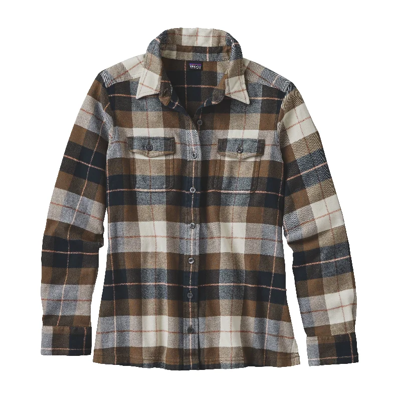 W's Long-Sleeved Fjord Flannel Shirt Boxy Fit Fitted Loose