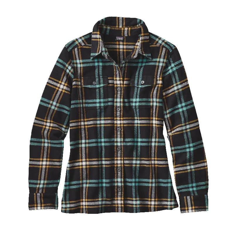 W's Long-Sleeved Fjord Flannel Shirt Terry Blend Velvet Blend Canvas Blend