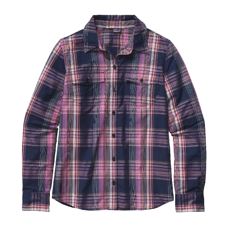 W's Long-Sleeved Overcast Shirt Houndstooth Herringbone Solid