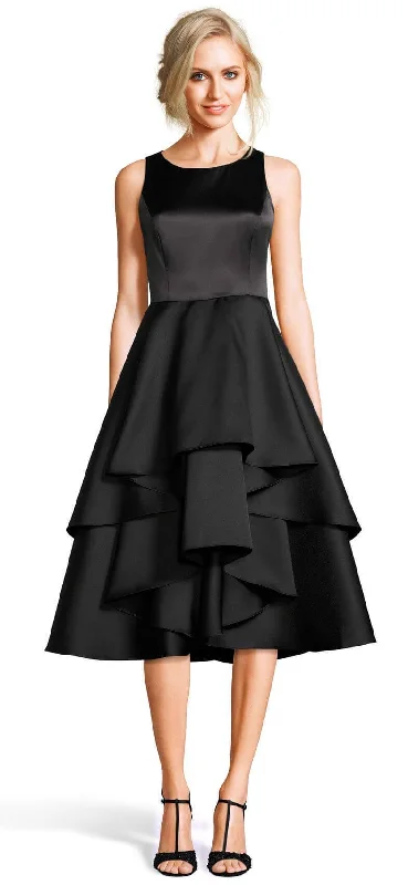 Adrianna Papell AP1E201685 Short Sleeveless Cocktail Dress Soft Rayon Skirt