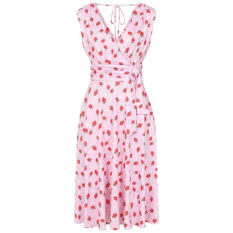 Arabella Dress - Strawberry Pretty Floral Design