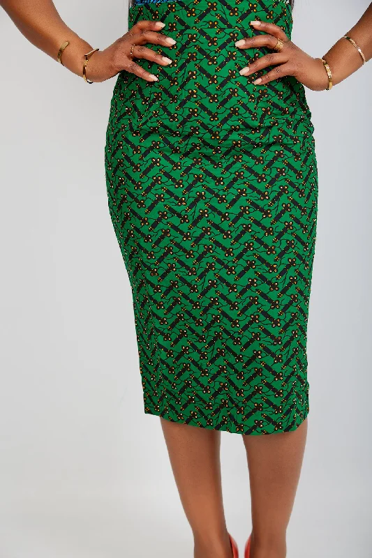 Just Arrived Embellished African Print Pencil Midi Skirt- Sanguri Feminine Pleated Skirt Just Arrived Embellished African Print Pencil Midi Skirt- Sanguri Feminine Pleated Skirt