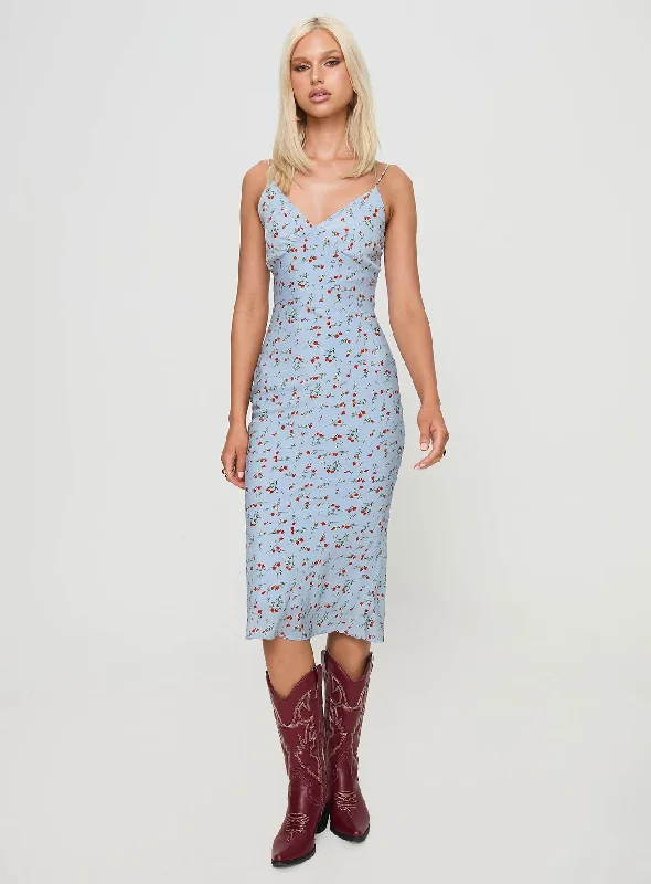 Forsell Maxi Dress Blue Floral Cute Floral Design