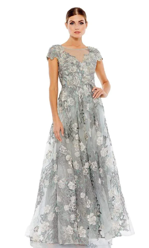 Mac Duggal - 20294 Modest Floral Mother of the Bride A-line Dress Classic Floral Print Mac Duggal - 20294 Modest Floral Mother of the Bride A-line Dress Classic Floral Print