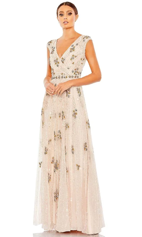 Mac Duggal 93575 - Sleeveless Evening Gown Tropical Floral Skirt