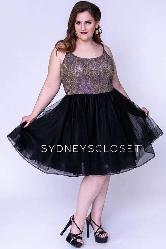 Sydneys Closet Short Homecoming Plus Size Prom Dress Boho Style Skirt