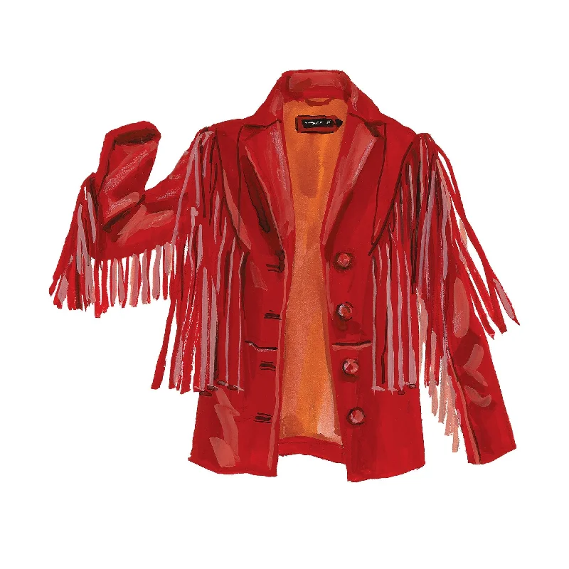Absaroka Fringe Leather Jacket Cropped Moto Jacket