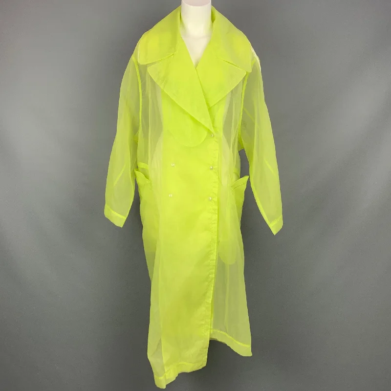 ADIDAS x IVY Park Size S Yellow Sheer Nylon Organza Oversized Coat Crew Neck V-Neck Boat Neck ADIDAS x IVY Park Size S Yellow Sheer Nylon Organza Oversized Coat Crew Neck V-Neck Boat Neck