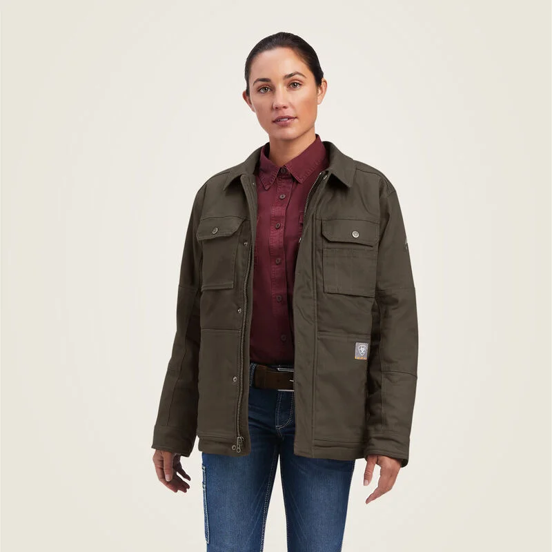 Women's Rebar DuraCanvas Sherpa-Lined Coat Cardigan Sweater Pullover
