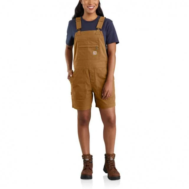 Women's Rugged Flex Relaxed Fit Canvas Shortall Insulated Jacket Fitted Jacket Loose Jacket