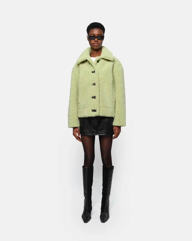 Charlie Coat Pistachio Cropped Tweed Jacket