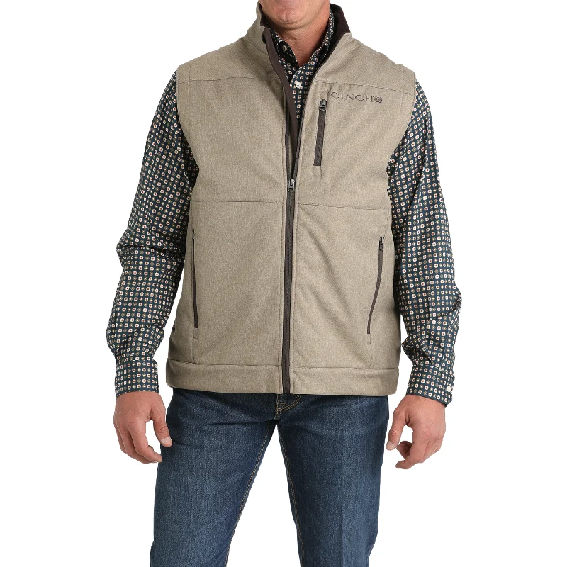 Cinch Mens Concealed Carry Gray Bonded Vest MWV1541009 Down Puffer Quilted