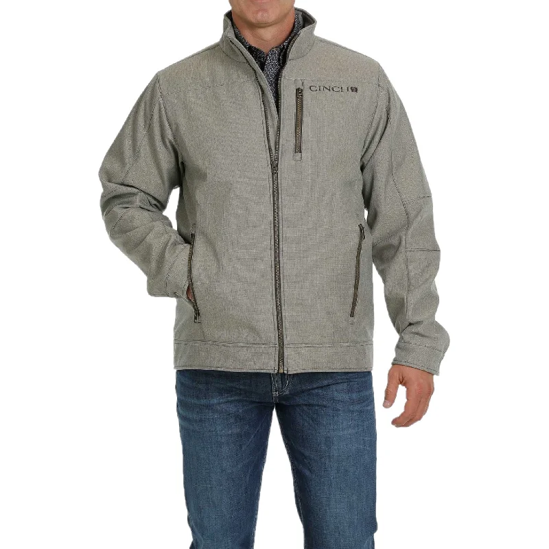 Cinch Men's Concealed Carry Textured Stone Grey Jacket MWJ1539002 Welt Pockets Slit Pockets Flap Pockets Cinch Men's Concealed Carry Textured Stone Grey Jacket MWJ1539002 Welt Pockets Slit Pockets Flap Pockets