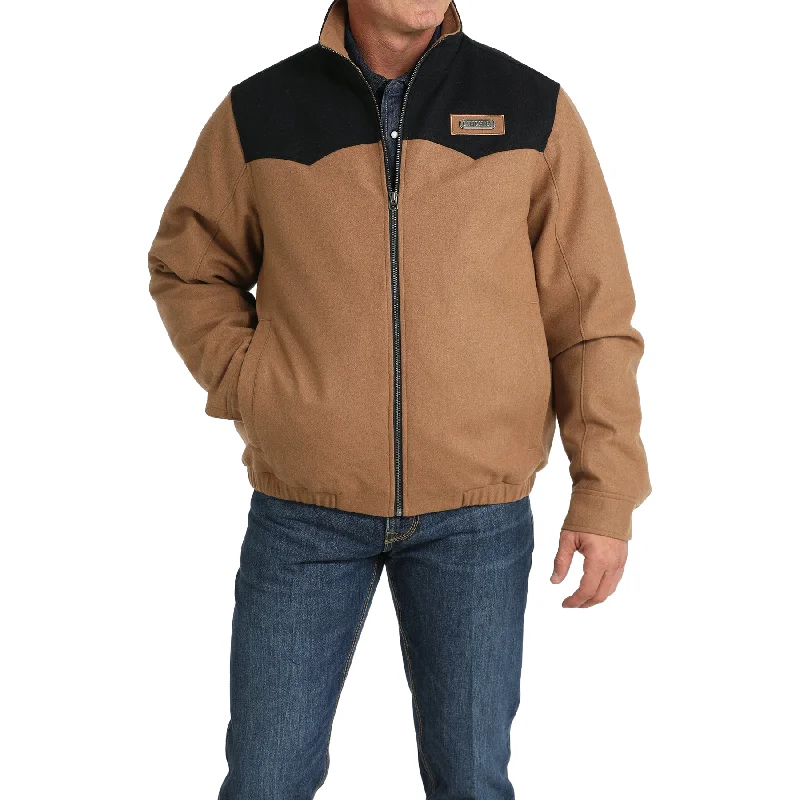 Cinch Men's Concealed Carry Wool Brown & Black Jacket MWJ1590003 Faux Fur Real Fur Shearling Cinch Men's Concealed Carry Wool Brown & Black Jacket MWJ1590003 Faux Fur Real Fur Shearling