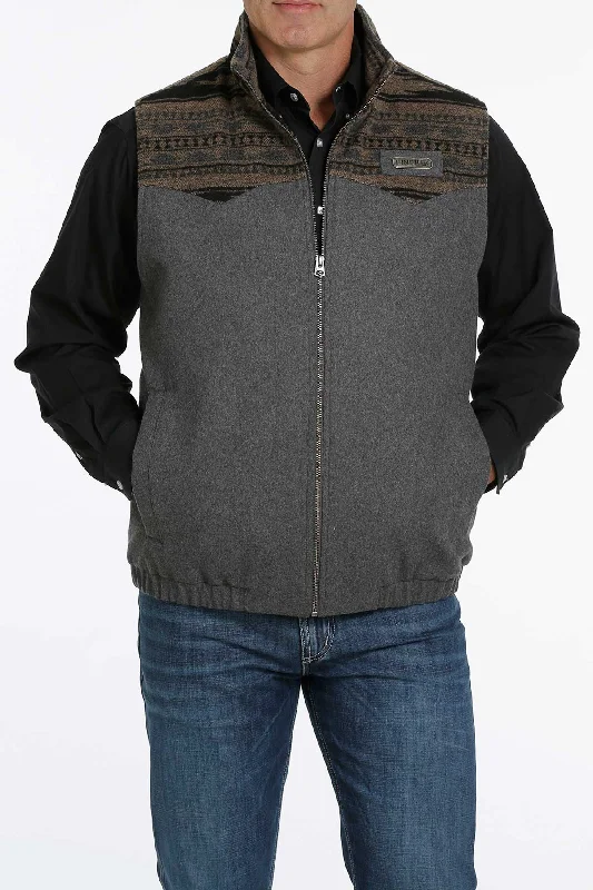 Cinch Men's Concealed Carry Wooly Charcoal Grey Vest MWV1543002 Chenille Brocade Lace Cinch Men's Concealed Carry Wooly Charcoal Grey Vest MWV1543002 Chenille Brocade Lace