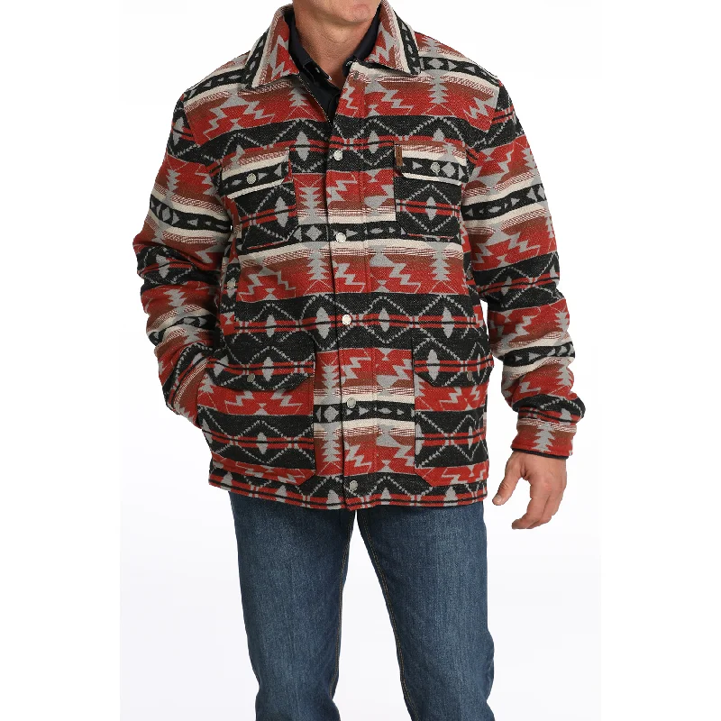 Cinch Men's Frontier Aztec Burgundy & Black Jacket MWJ1572004 Sleeveless Short Sleeve Long Sleeve Cinch Men's Frontier Aztec Burgundy & Black Jacket MWJ1572004 Sleeveless Short Sleeve Long Sleeve