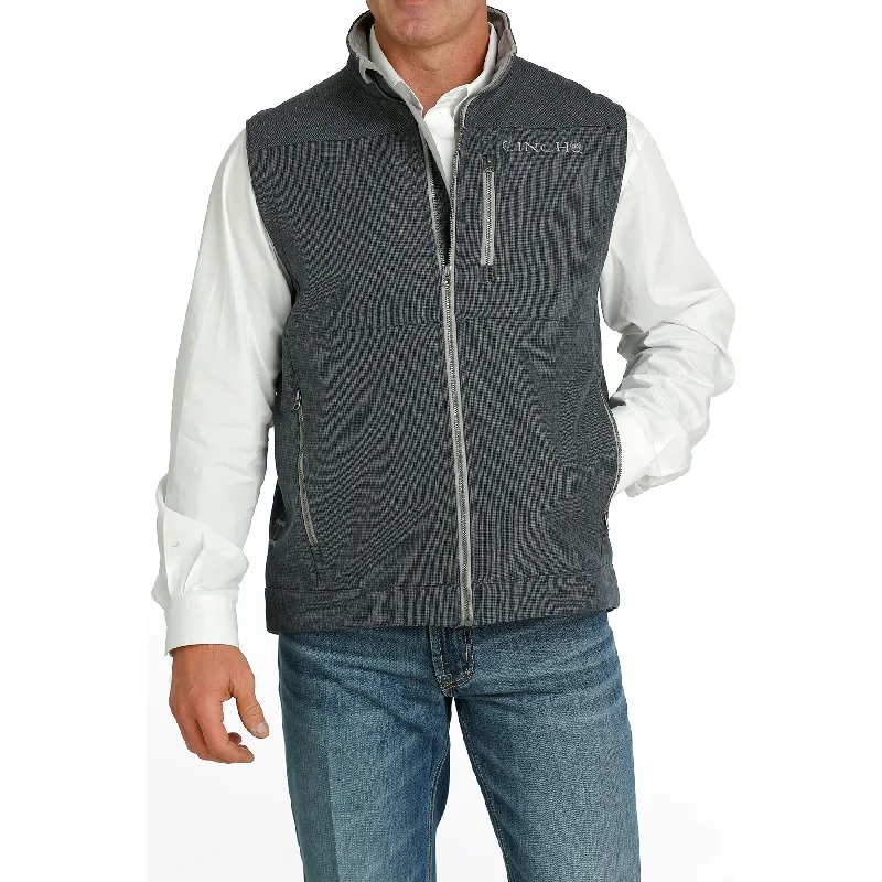 Cinch Men's Heather Navy Bonded Vest MWV1515017 Raincoat Turtleneck Coat Wrap Coat