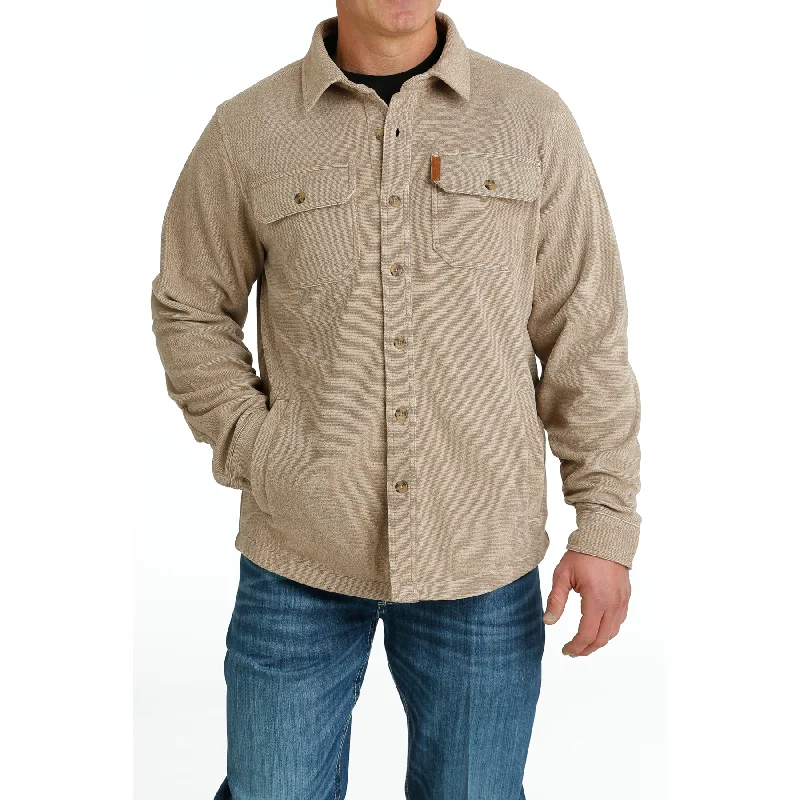 Cinch Men's Khaki Button Down Shirt Jacket MWJ1229002 Lapel Coat Peter Pan Collar Coat Cowl Neck Coat Cinch Men's Khaki Button Down Shirt Jacket MWJ1229002 Lapel Coat Peter Pan Collar Coat Cowl Neck Coat