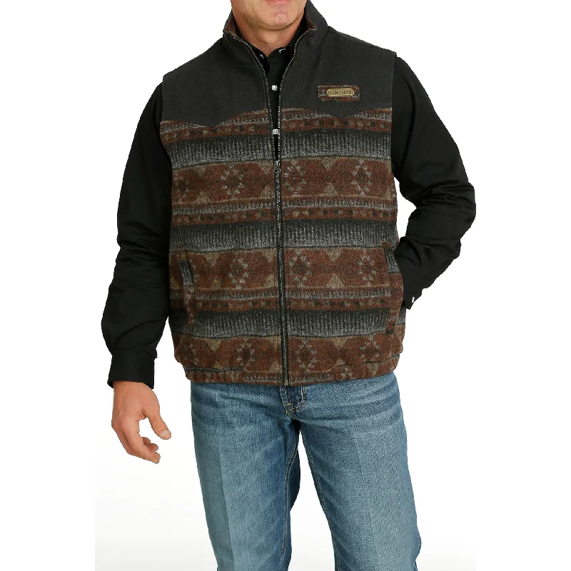 Cinch Men's Multicolor Aztec Print Conceal Carry Wooly Vest MWV1543007 Tailored Straight A-Line Cinch Men's Multicolor Aztec Print Conceal Carry Wooly Vest MWV1543007 Tailored Straight A-Line