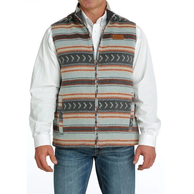 Cinch Men's Multicolor Stiped Wooly Vest MWV1903001 Boat Shawl Notched