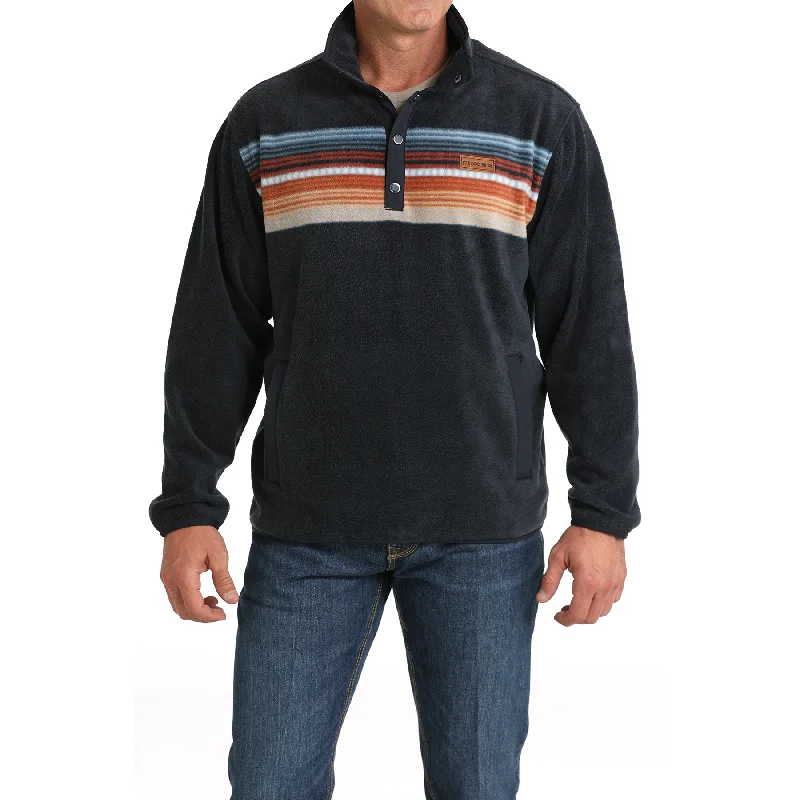 Cinch Men's Navy Striped Polar Fleece Pullover Sweatshirt MWK1912002 Pleated Ruffled tiered Cinch Men's Navy Striped Polar Fleece Pullover Sweatshirt MWK1912002 Pleated Ruffled tiered