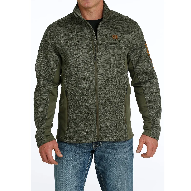 Cinch Men's Olive Green Sweater Jacket MWJ1570004 empire Basque Peplum