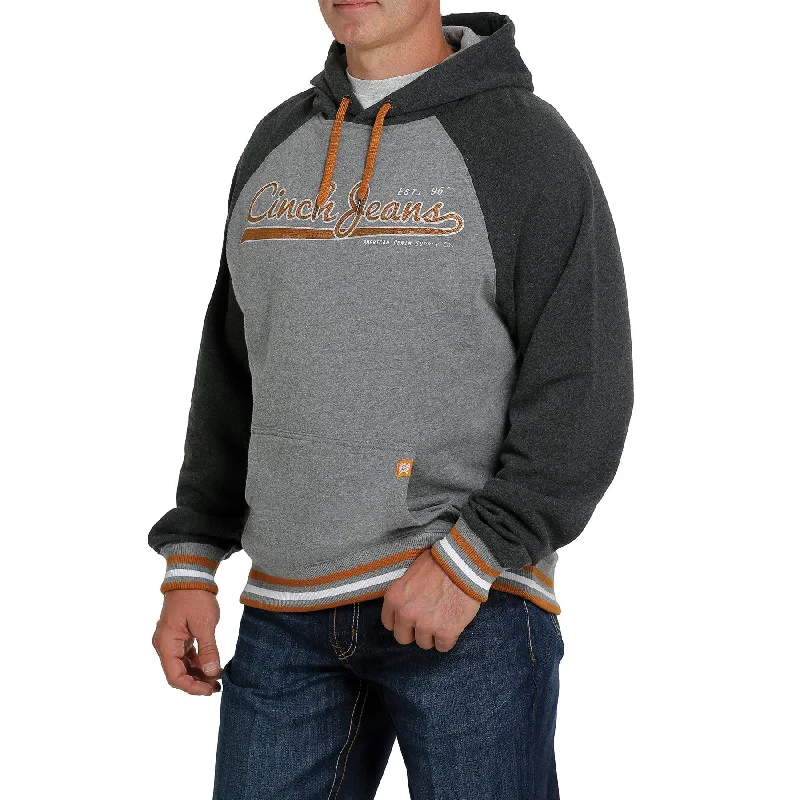 Cinch Men's Raglan Fleece Vintage Grey Sweatshirt Hoodie MWK1217007 Trench Raincoat Windbreaker Cinch Men's Raglan Fleece Vintage Grey Sweatshirt Hoodie MWK1217007 Trench Raincoat Windbreaker