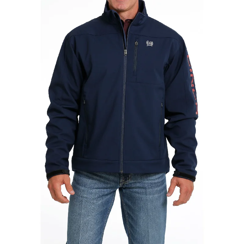 Cinch Men's Solid Navy Bonded Jacket MWJ1567007 Faux Fur Real Fur Shearling