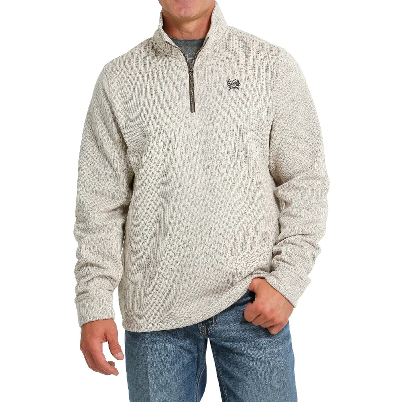 Cinch Men's Stone Quarter Zip Sweater Pullover MWK1080013 Chenille Brocade Lace