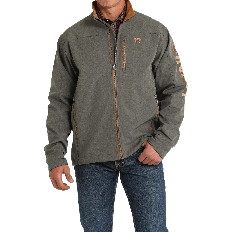 Cinch Men's Textured Bonded Charcoal Jacket MWJ1583006 Pleated Ruffled tiered