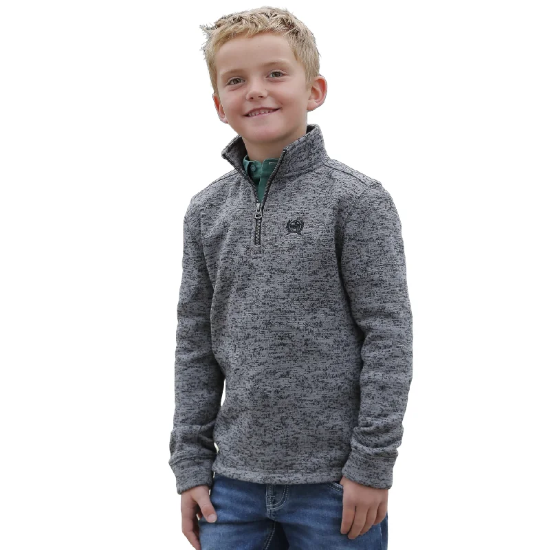 Cinch Youth Boy's 1/4 Zip Grey Pullover Sweater MWK7980002 Houndstooth Coat Plaid Coat Tartan Coat Cinch Youth Boy's 1/4 Zip Grey Pullover Sweater MWK7980002 Houndstooth Coat Plaid Coat Tartan Coat