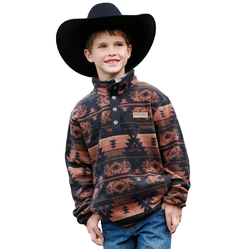 Cinch Youth Boy's Black Aztec Polar Fleece Pullover MWK7590014 Toggle Coat Shawl Collar Coat Notch Collar Coat Cinch Youth Boy's Black Aztec Polar Fleece Pullover MWK7590014 Toggle Coat Shawl Collar Coat Notch Collar Coat