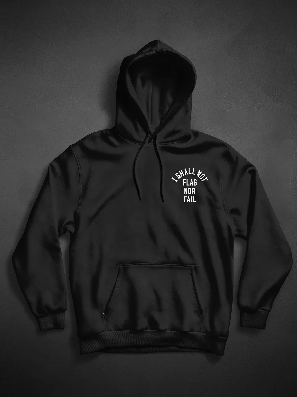 ANTHEM HOODIE- BLACK/WHITE Thick Layered Jacket
