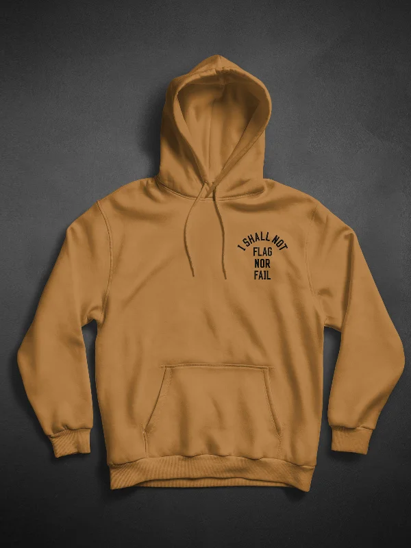 ANTHEM HOODIE- SADDLE/BLACK Sporty Zip-Up Jacket