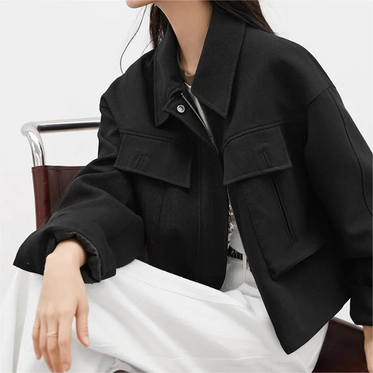 DUIBAI モダンテンペラメントラペルコミュータージャケット DB628 Knit Longline Duster