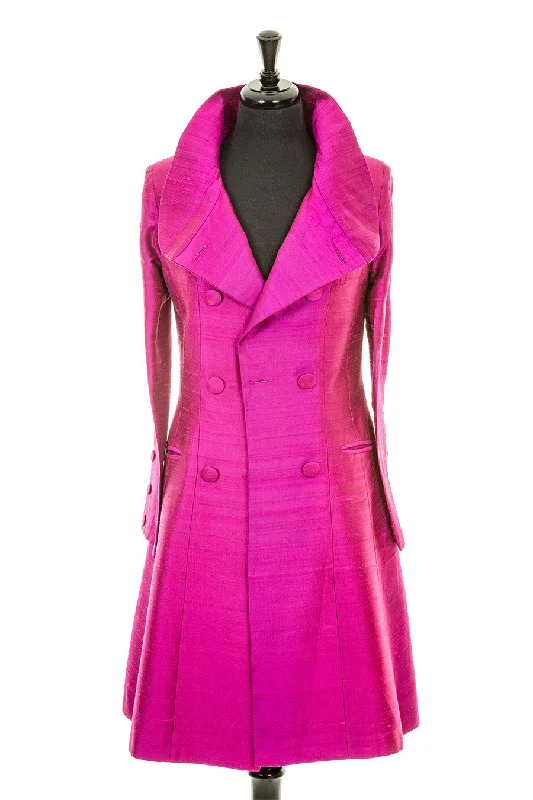 Delphine Coat in Wild Orchid Velvet Evening Cape