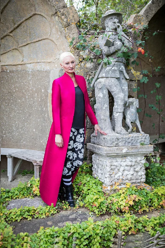Devi Coat in Hot Pink Military-Inspired Jacket