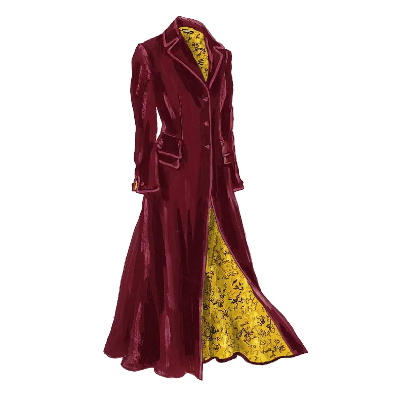 Edwardian Velvet Coat Waterproof Hiking Jacket