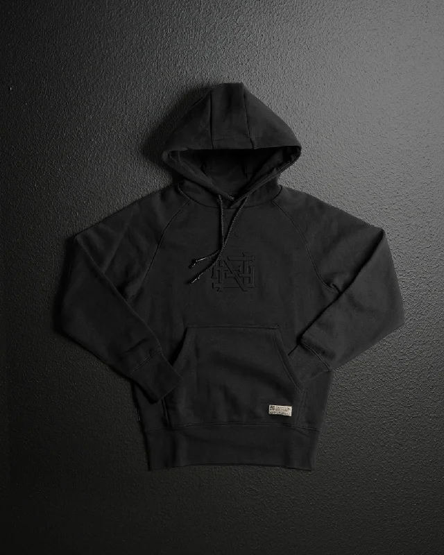 EMBOSSED PULLOVER-BLACK Vintage Suede Jacket