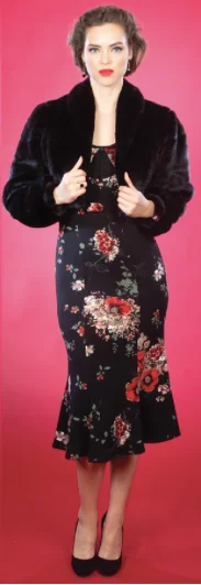 Gitana Faux Fur Jacket by Stop Staring! Cotton Fabric Linen Fabric Terry Fabric