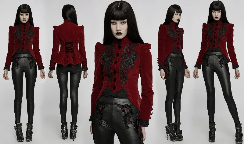 Gothic Gorgeous Feast Jacket Belted Jacket Elasticated Jacket Padded Jacket