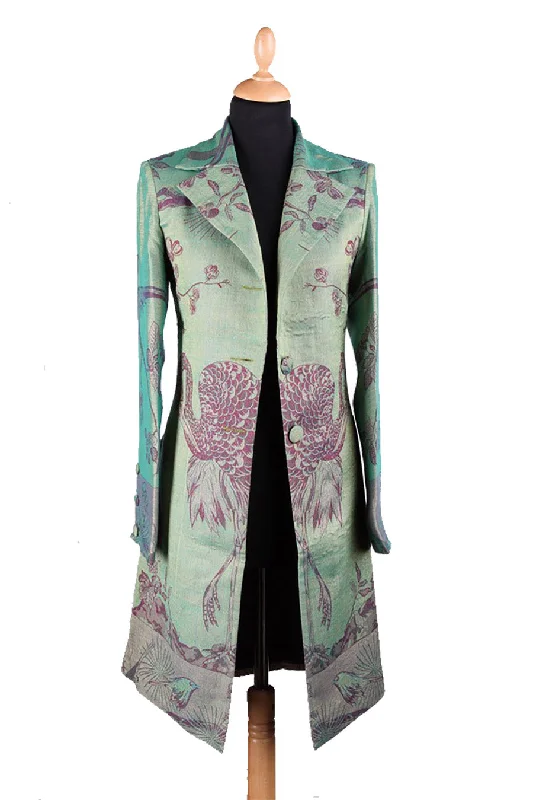 Grace Coat in Dragonfly Green Checkered Wool Shacket