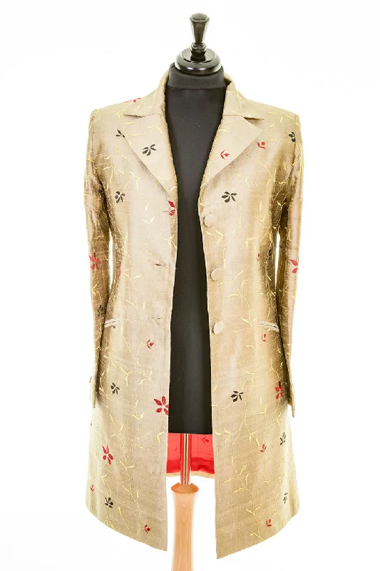 Grace Coat in Jaipur Gold Double-Breasted Trench